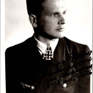 Horst von Schroeter signature Knights Cross winner