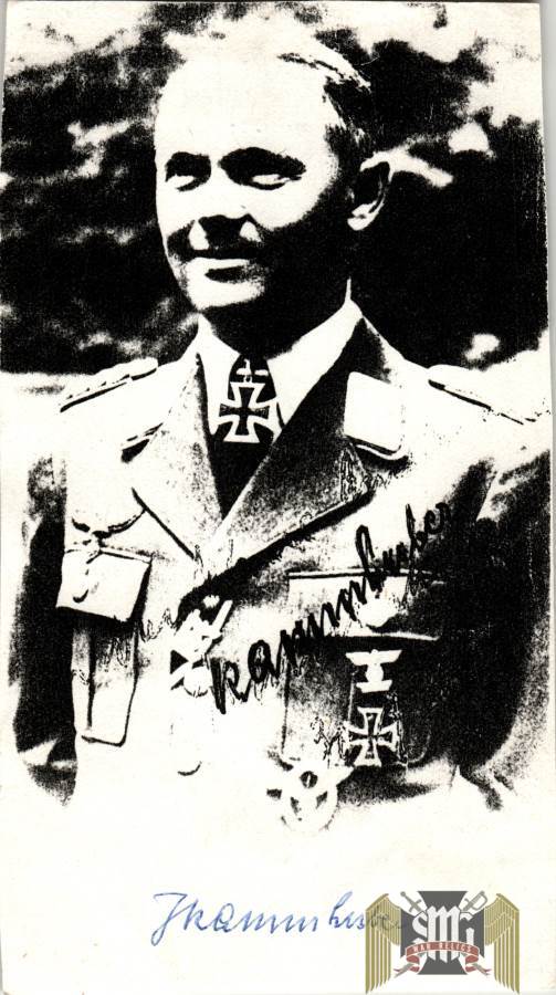 General Josef Kammhuber signature Knights Cross winner