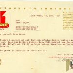 Business Memo/note from Kraus Innsbruck Department store with DAF Logo