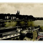 Post card with 1939 Nazi Stamp of ship in Prague
