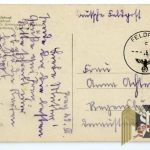 Post card with 1939 Nazi Stamp of ship in Prague