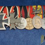 6 pc medal Bar. EK2, KVK2, Anschluss, Sudentenland, Romaniei Order, Crusade against communism