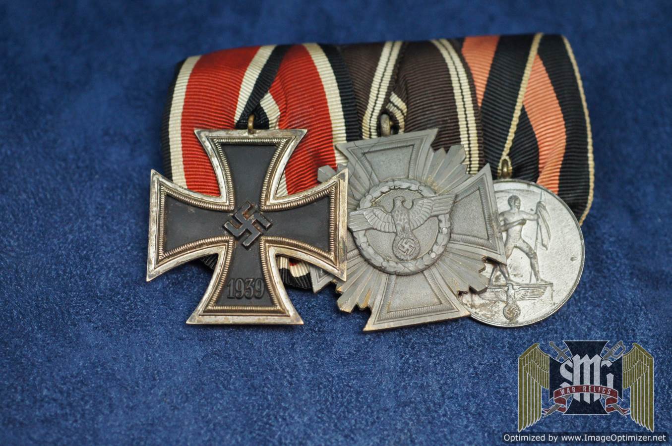3pc medal Bar EK2, 10 yr NSDAP, Entry into sudentenland