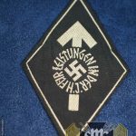 HJ PROFICIENCY BADGE - FUER LEISTUNGEN IN DER H.J. CLOTH VERSION ON BLACK, BLACK CLASS (silver