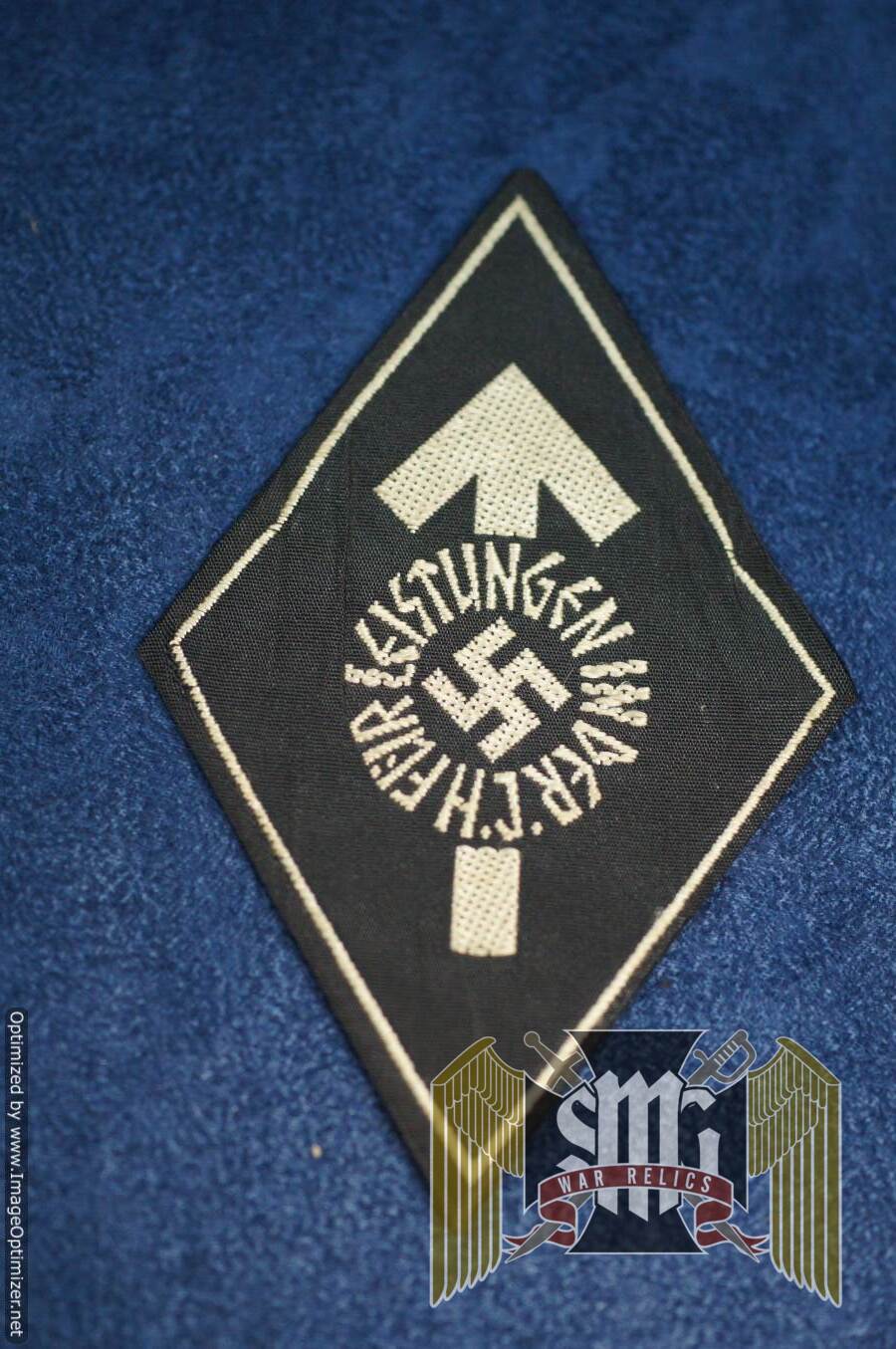 HJ PROFICIENCY BADGE - FUER LEISTUNGEN IN DER H.J. CLOTH VERSION ON BLACK, BLACK CLASS (silver