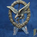 Luftwaffe Radio Operator Gunner Badge in Nickel Silver by BSW Repaired pin