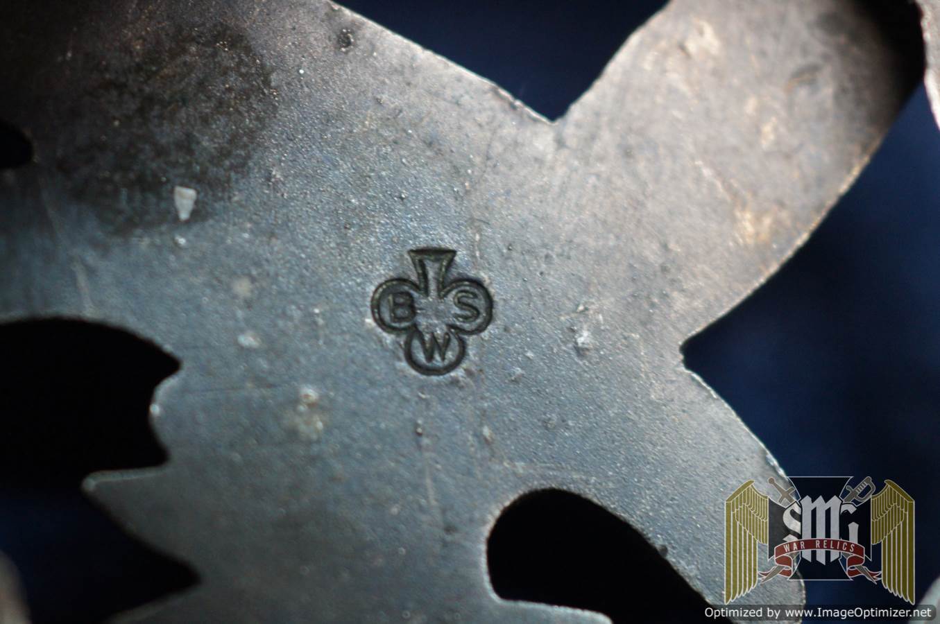 Luftwaffe Radio Operator Gunner Badge in Nickel Silver by BSW Repaired pin