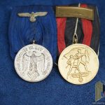 2 pc medal bar 4 year heer, Entry into sudentenland w/prague bar