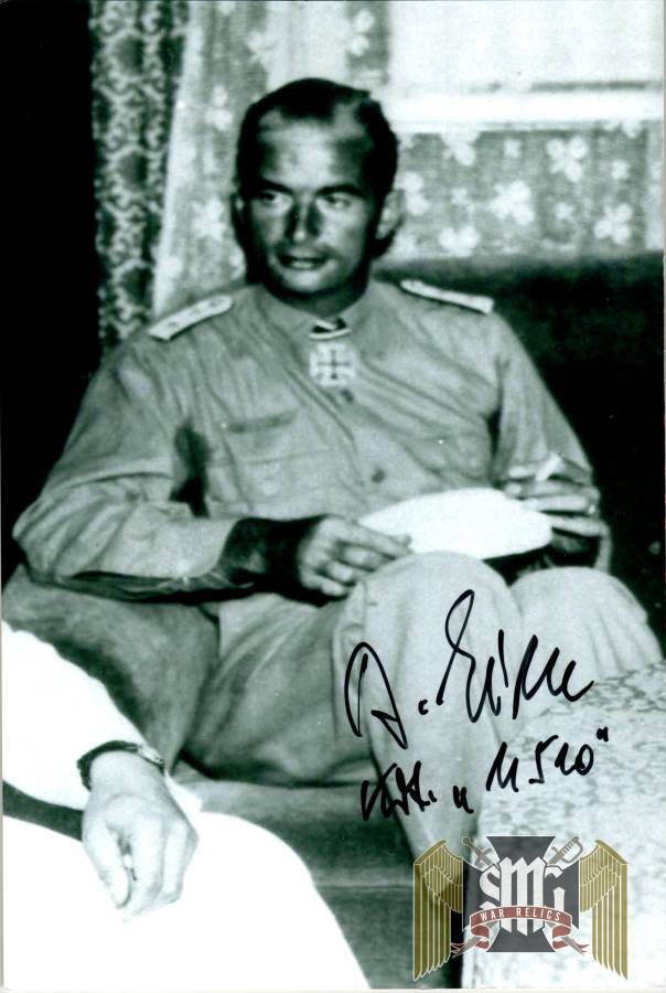 Alfred Eick Signature German ACE U-Boat Captain Knights Cross Winner