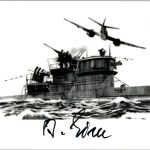 Alfred Eick Signature German ACE U-Boat Captain Knights Cross Winner