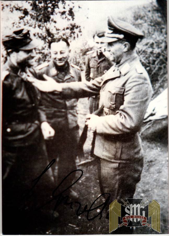 Johann Engelhardt signature Fallschirmjäger Knights Cross Winner