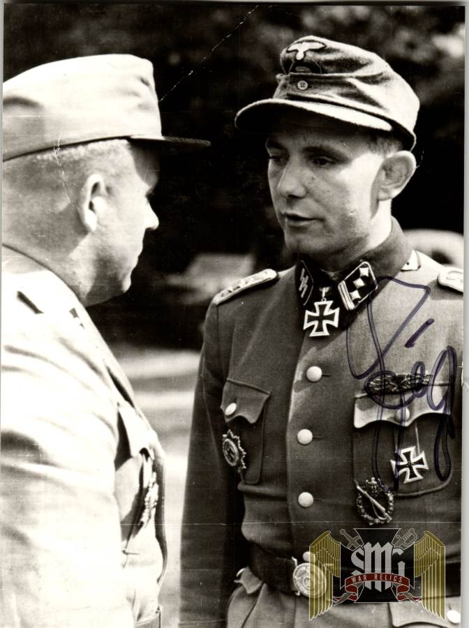 SMGM-3729 paul guhl signature Waffen SS Knights Cross holder