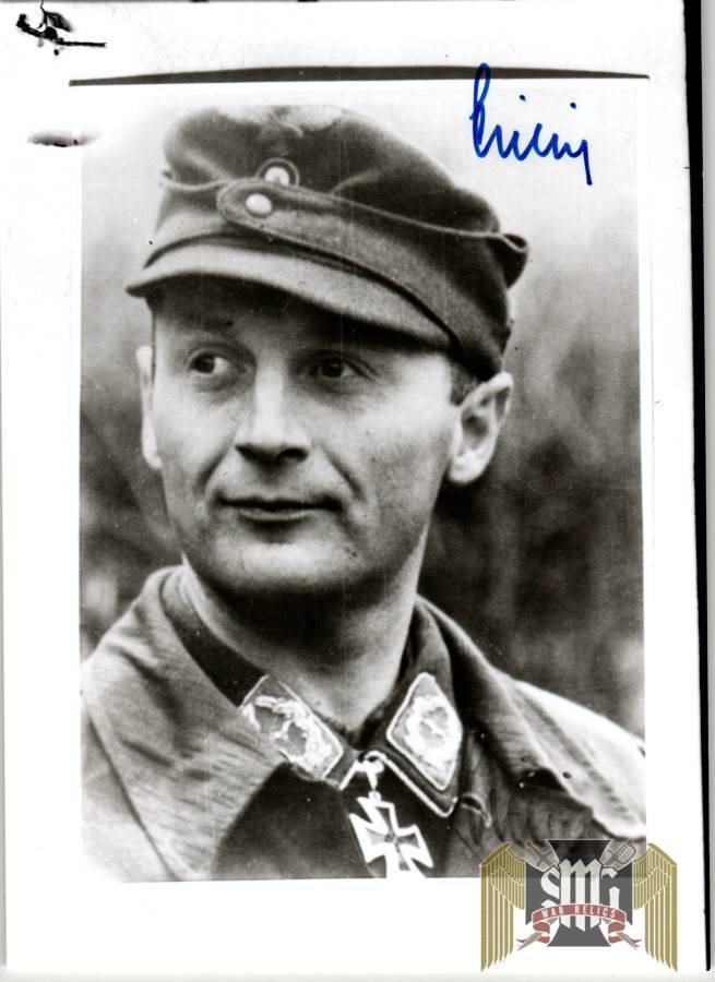 Knights cross signature of Walter Paul Liebing Fallschirmjäger-Regiment 23