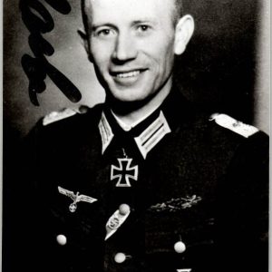 Knights cross signature of Heinz Oskar Laebe