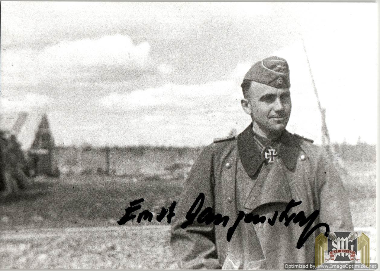 Knights cross signature of Ernst friedrich Langenstrass