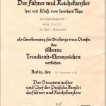 Faithful service Award 25 year Document