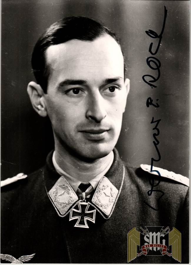 Knights Cross Winner Signature Of Werner p. Roell