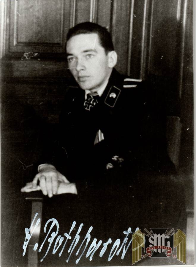 Knights Cross Winner Signature Of Heinz Rothardt Panzer
