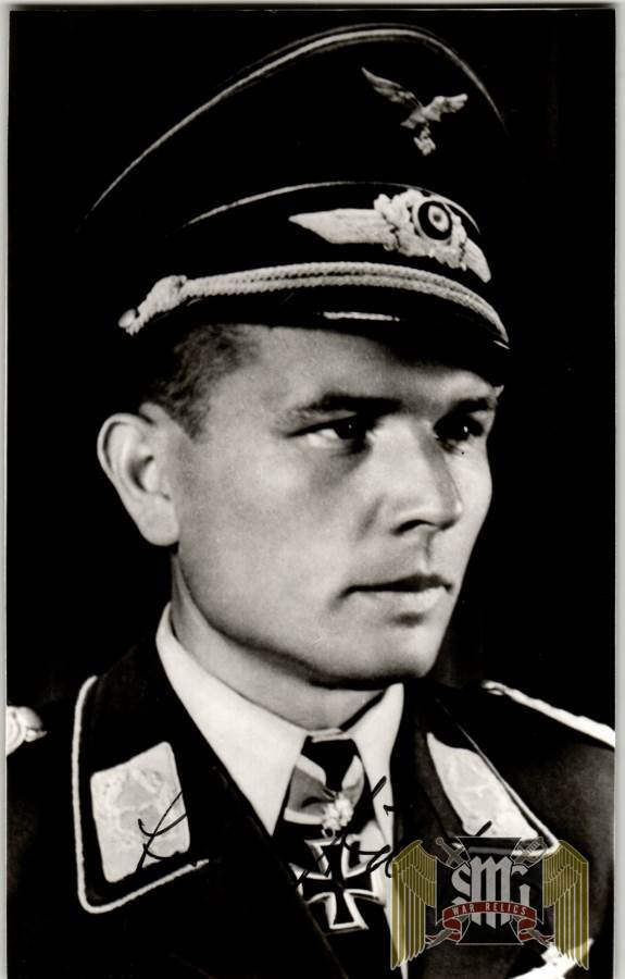 SMGM-3816 Knights Cross Winner Signature Of Gustav Rödel – Jagdgeschwader 27 (Eichenlaub)