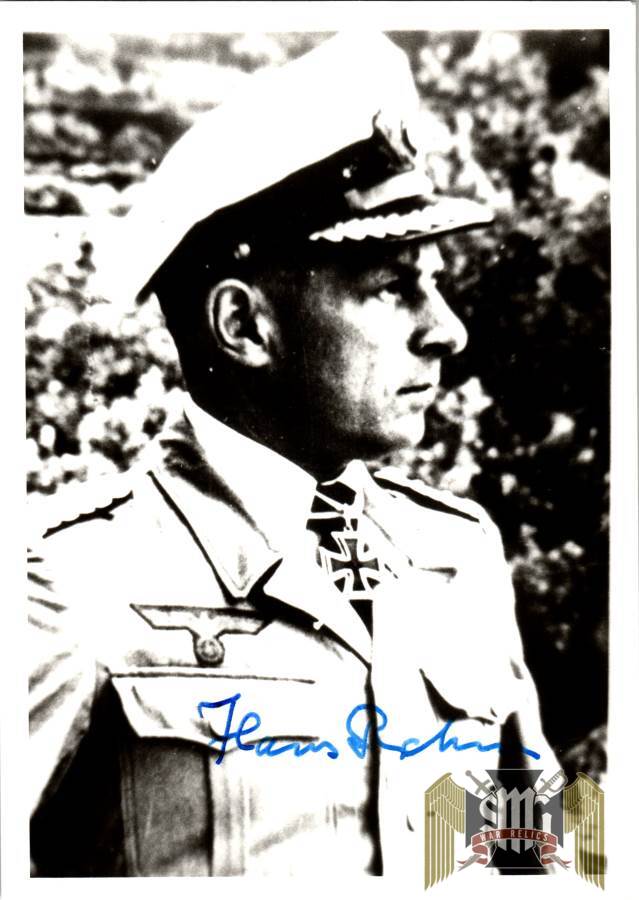 Knights Cross Winner Signature Of Hans Rehm