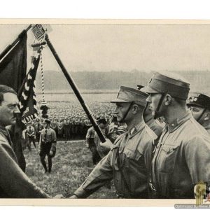 Germany Awakes Cigarette card #79 hitler SA standarte