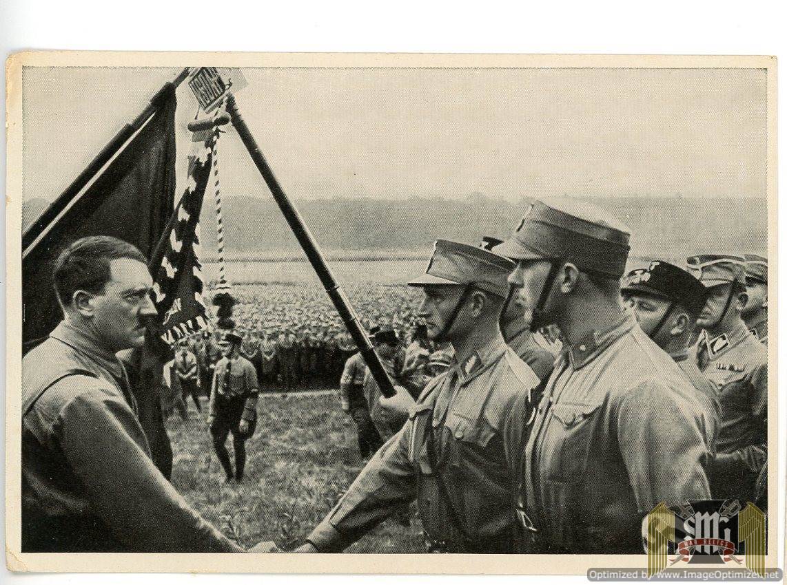 Germany Awakes Cigarette card #79 hitler SA standarte