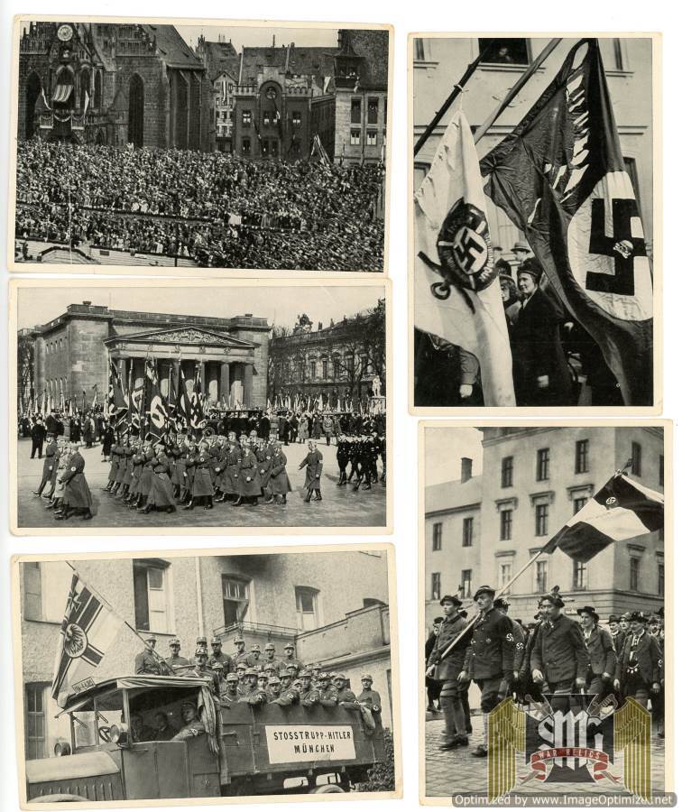Germany Awakes Cigarette cards 8 pc lot SA marches and other