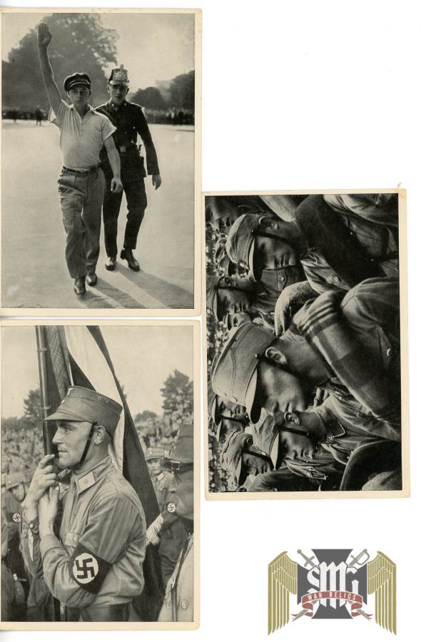 Germany Awakes Cigarette cards 8 pc lot SA Rally and other