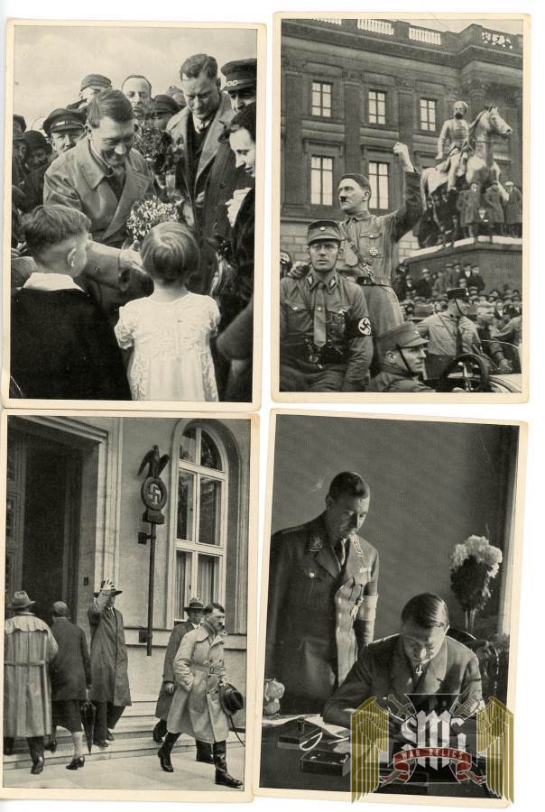 4pc Hitler Cigarette cards from Germany Awakes Album
