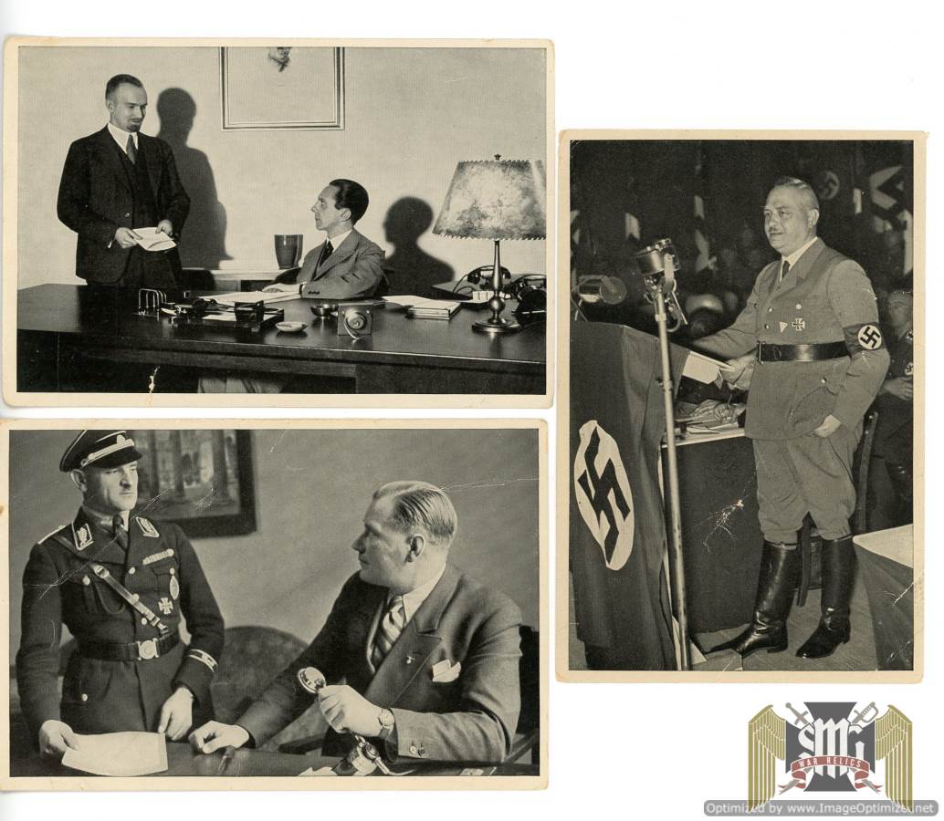 Germany Awakes Cigarette cards 6 pc lot Nazi Bad guys