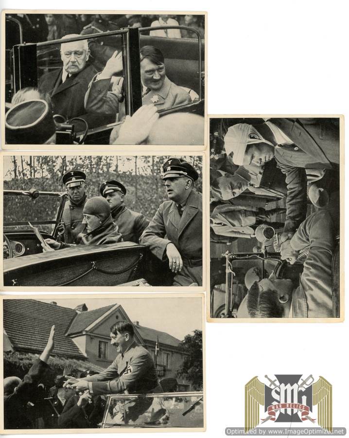 Germany Awakes Cigarette cards 4 pc lot Hitler in his car #126, 89, 55, 82