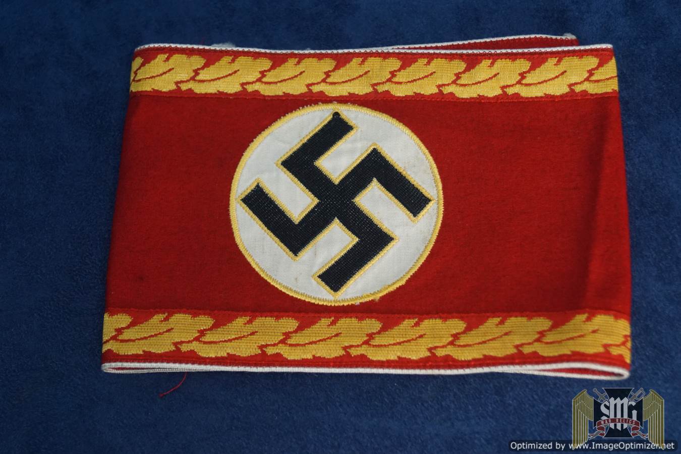 Political Leader NSDAP Armband Kreis Level Administrative with White Piping