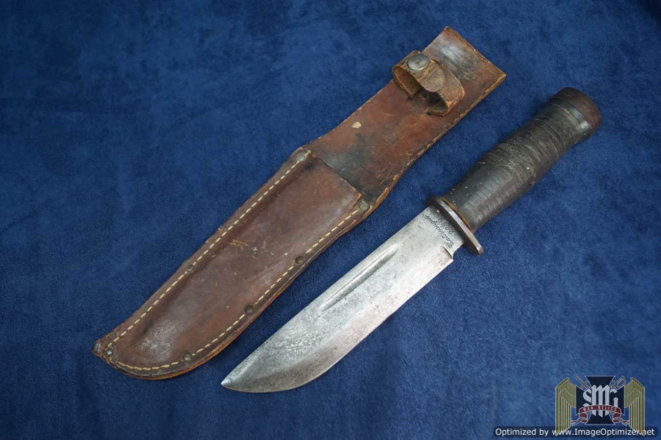WW2 CATTARAUGUS 225Q FIGHTING KNIFE & SHEATH