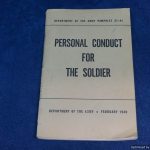 1949 personal conduct for the soldier