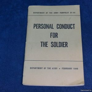 1949 personal conduct for the soldier