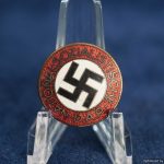 NSDAP Party badge by Karl Fensler w/repair