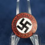 NSDAP Party badge by Karl Wurster w/repair