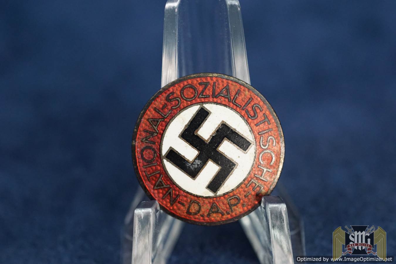 NSDAP Party badge by Karl Wurster w/repair