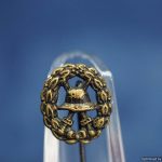 WW1 Black Wound badge stick pin Cut out