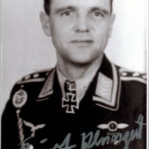 Knights Cross Winner Kurt Plenzat signature