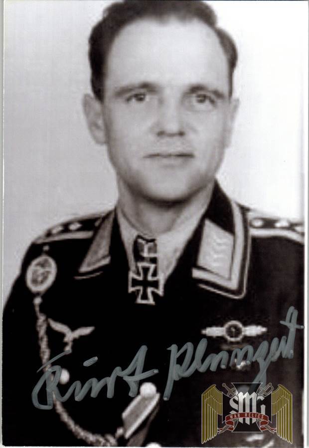 Knights Cross Winner Kurt Plenzat signature