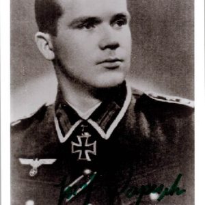 Knights Cross Winner Josef Papesch signature