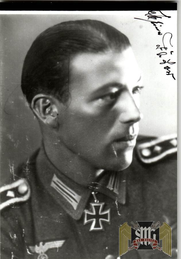 Knights Cross Winner Heinz Paetow signature