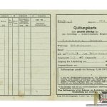 German Insurance receipt card dated 1948