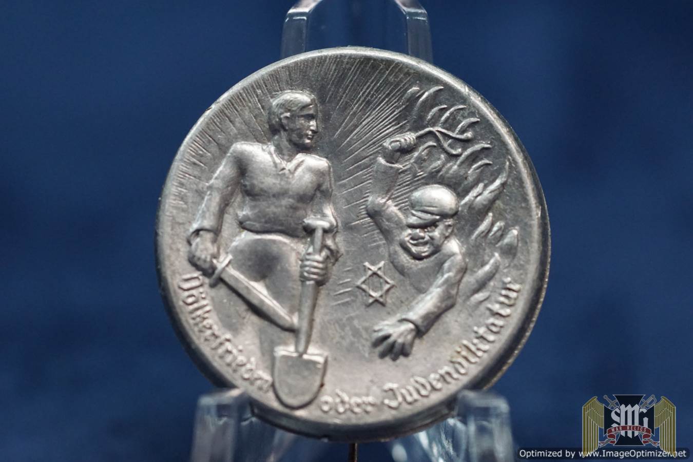 Volkerfrieden oder Judendiktatur Jewish Propaganda pin