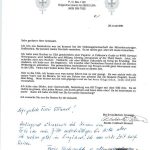 Knights Cross Winner Lt. Adolf Schmahl signed photo and letter from Emilie Caldwell Stewart with additional Signature