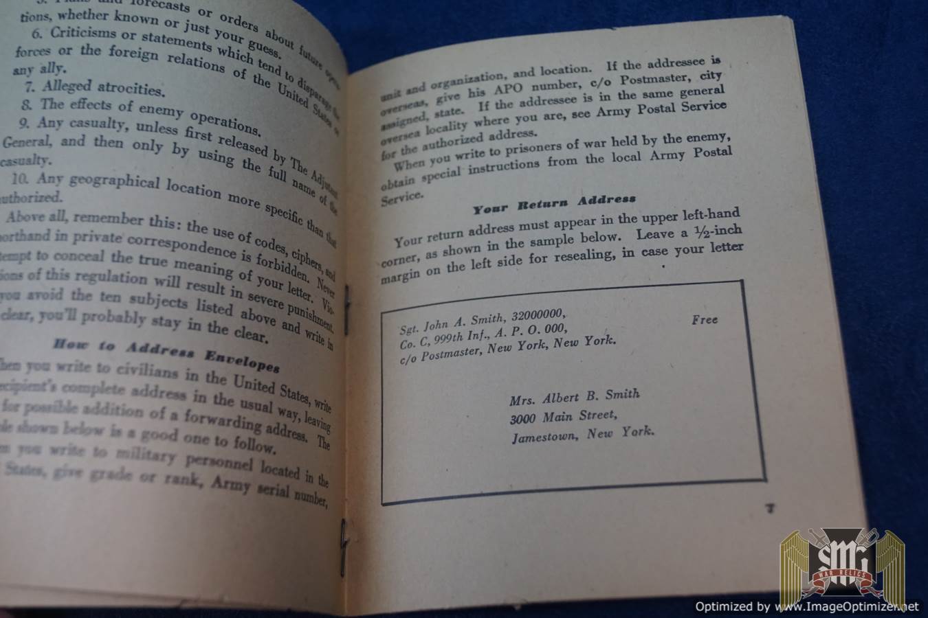 Vital facts for Men Overseas War Department pamphlet