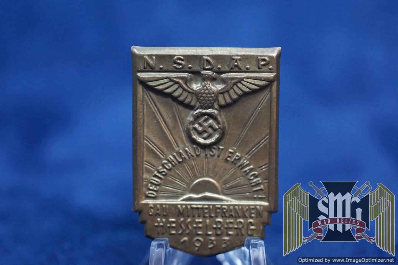 SMGN-0059 nsdap gau mittelfranken hesselberg 1933 tinnie