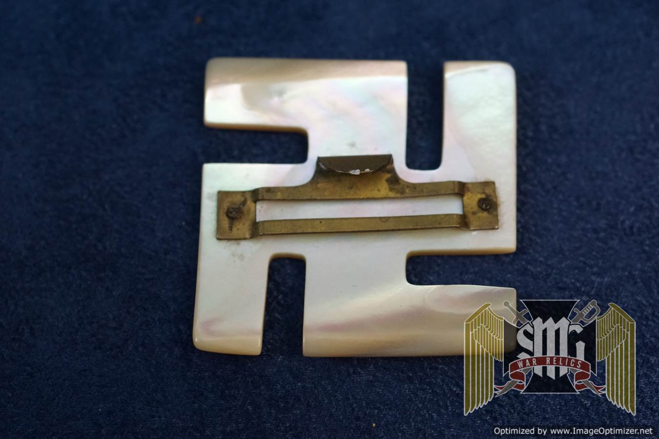 Pre Third Reich Swastika ladies buckle in mother of Pearl