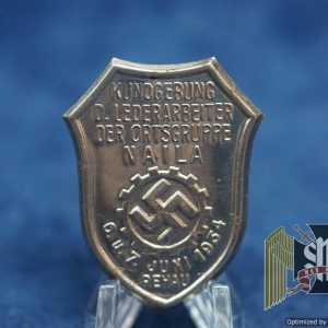 kundgrebung d. lederarbeiter der ortsgruppe naila 1934 DAF tinnie